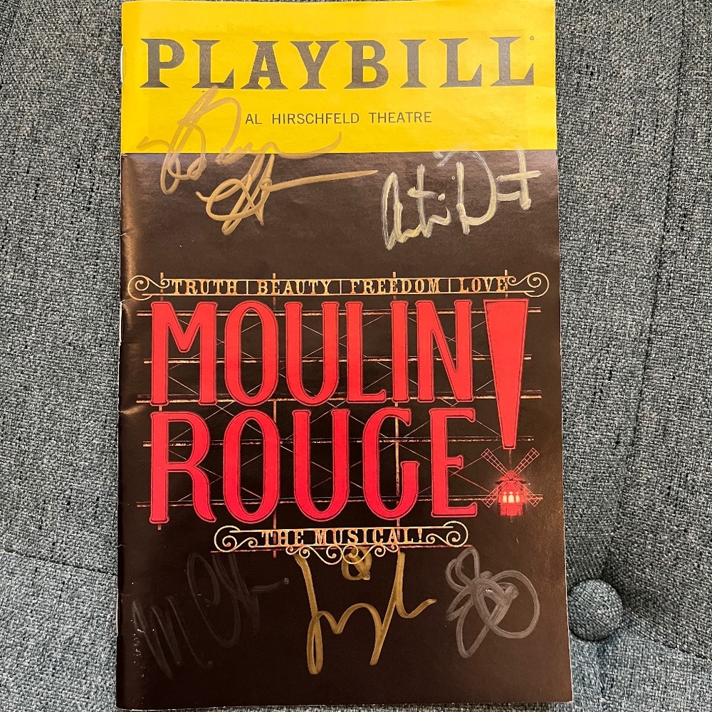 SIGNED! Original Broadway Cast Moulin Rouge Playbill (January 2020)